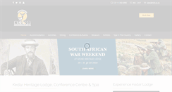Desktop Screenshot of kedar.co.za